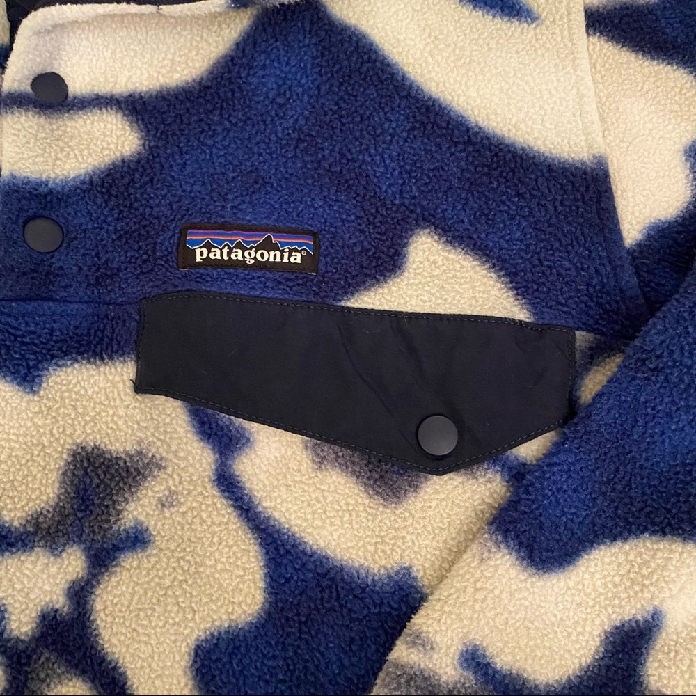 RARE Patagonia Synchilla Snap-T® Fleece Pullover tropical Hawaiian print - Picture 2 of 4